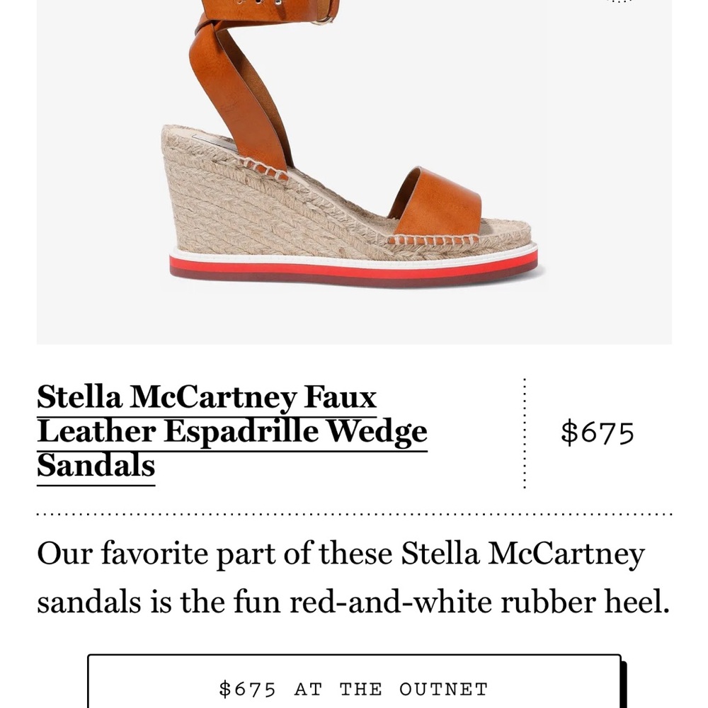 Stella McCartney Brown Espadrille Wedges